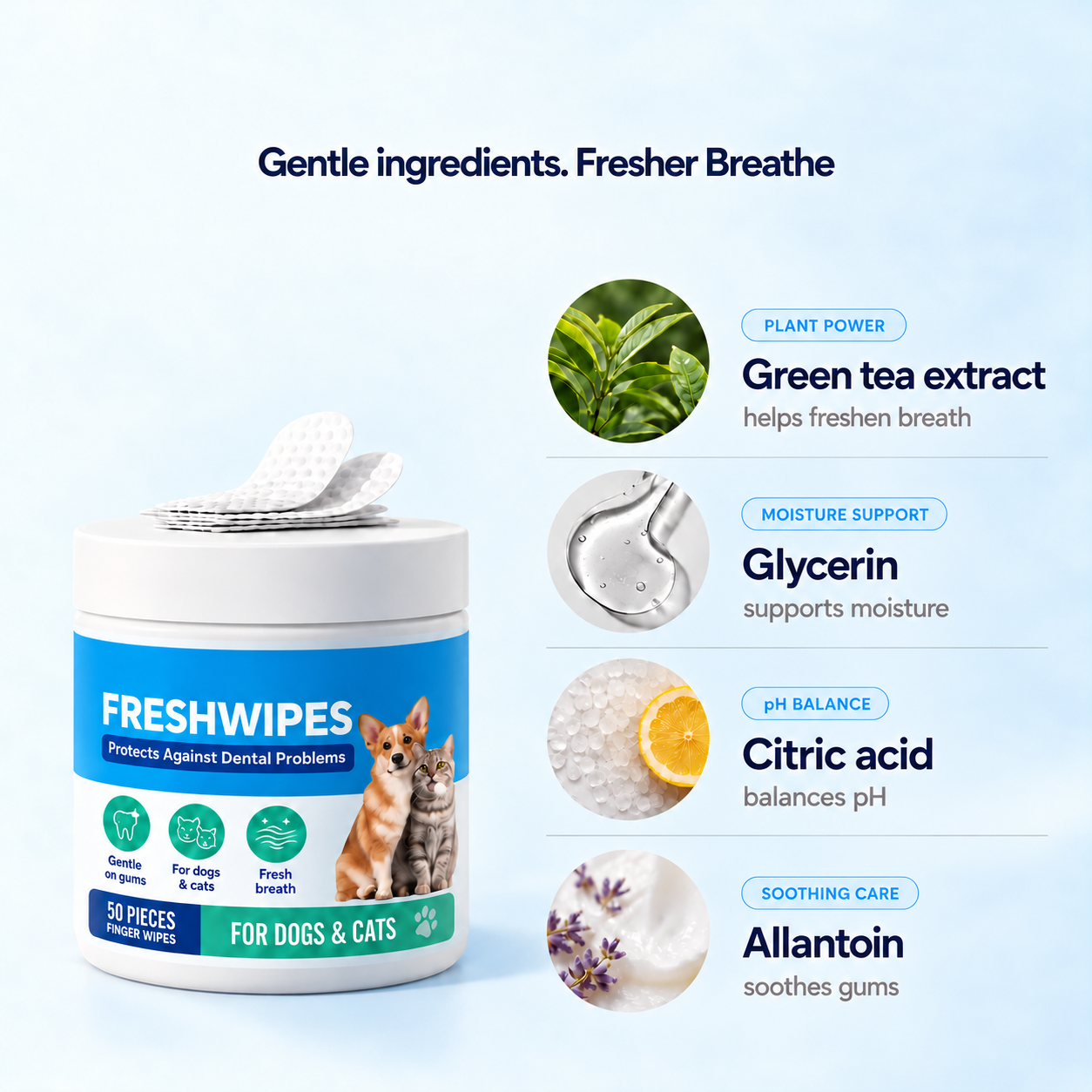 PAWVELL Plaque Relief  Wipes