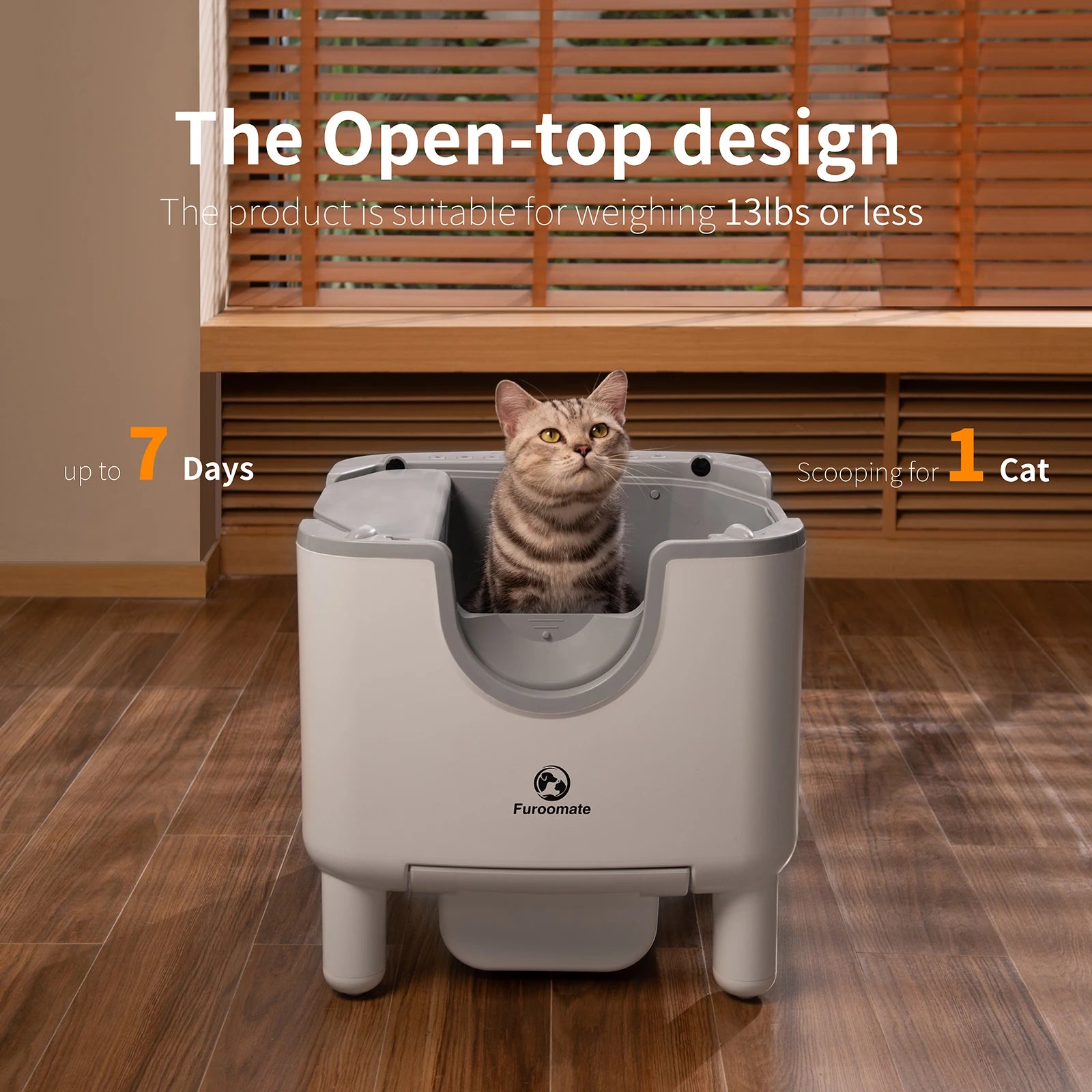Furoomate™ - Open Top Self-cleaning Litter Box