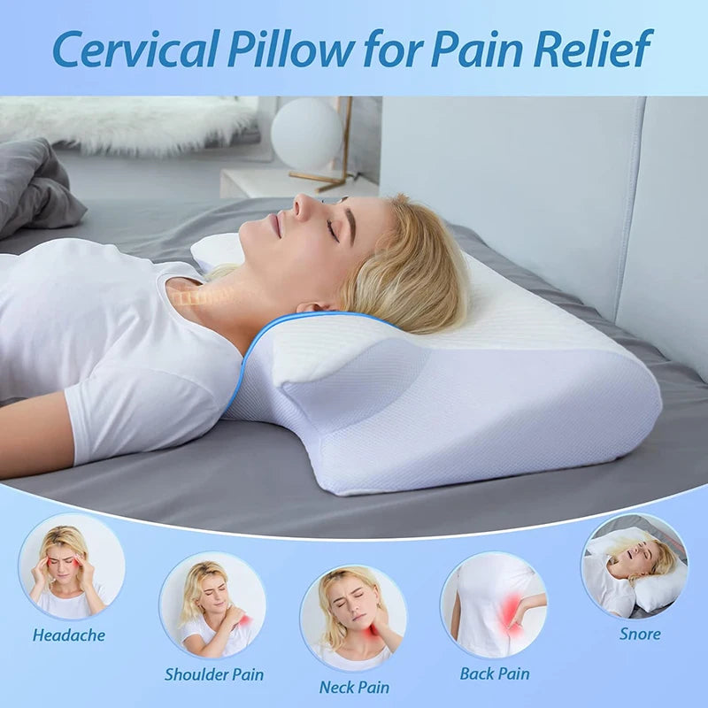 Ergonomic Contour Orthopedic Pillow for Neck Pain and Cervical